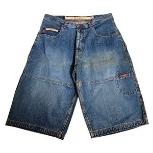 Pepe Jeans London Mens 38 BlueDenim Carpenter Shorts Baggy Y2K Streetwear 90s682